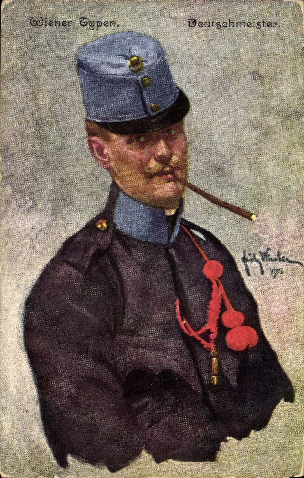 Soldat viennois — Deutschemeister — signé Karl Winter, 1903