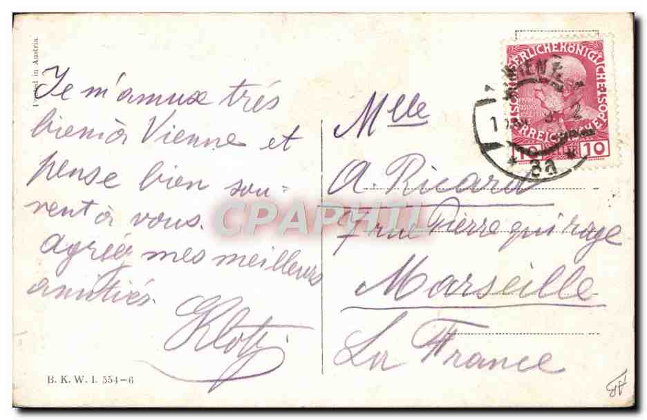 Soldat viennois — Deutschemeister — signé Karl Winter, 1903 — Reverso