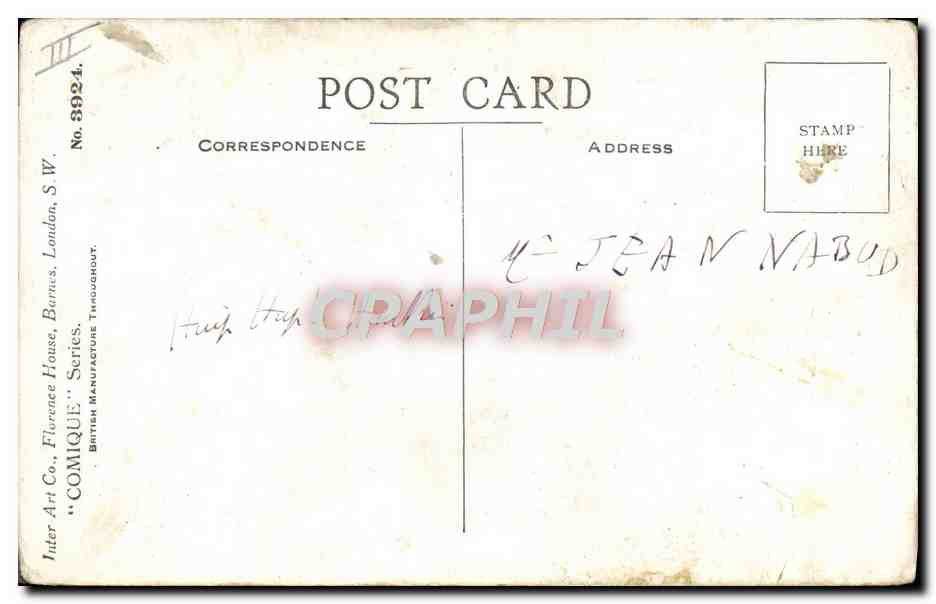 CPA Fantaisie Tabac Homme Fort Mule Ane Donald Mc Gill  — Rückseite