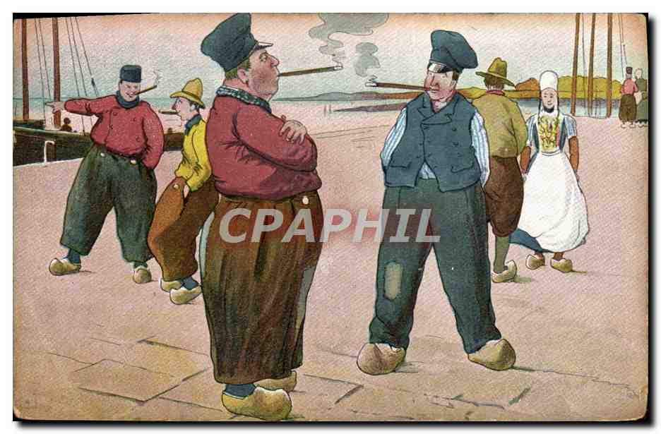 Marins et pêcheurs — scène portuaire — éditeur Weltpostverein, série 289