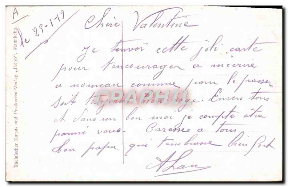 D'r echte Pälzer — Fröhlich Palz — Gott erhalts — éditeur Hoppe, n° A — Achterkant