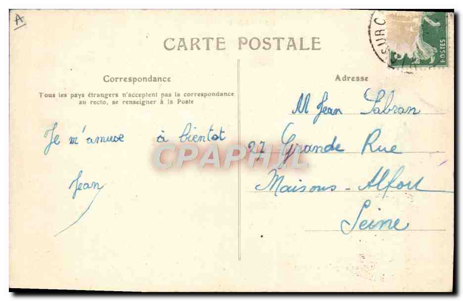 CPA Attelage Auvergnat Boeufs — Rückseite