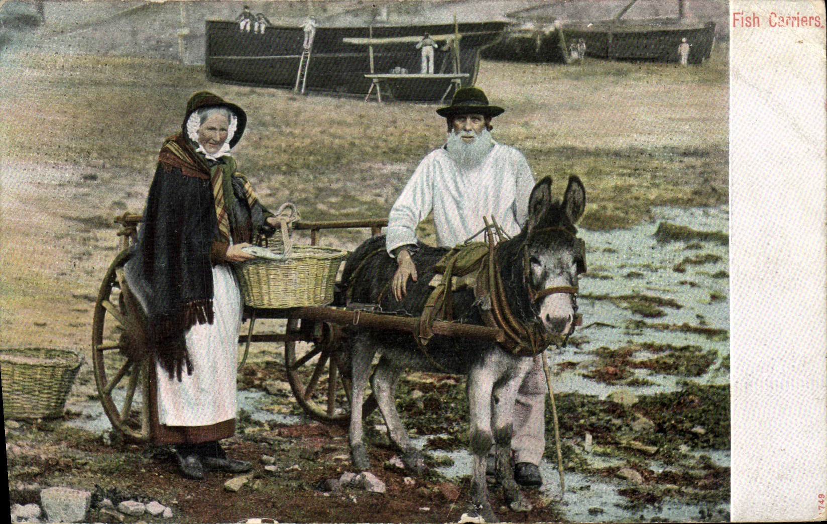 CPA Attelage Fish Carriers Ane Mile 