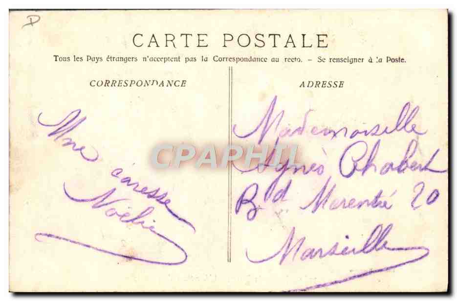 La Sainte-Baume — L'Arrivée à l'Hôtellerie — Fototipia E. Lacour, Marsiglia, n° 3262 — Verso