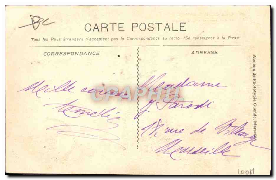 La Sainte Baume — Arrivo dei Turisti (di Nans) — Atelier di Fototipo Cuende, Marsiglia — Verso