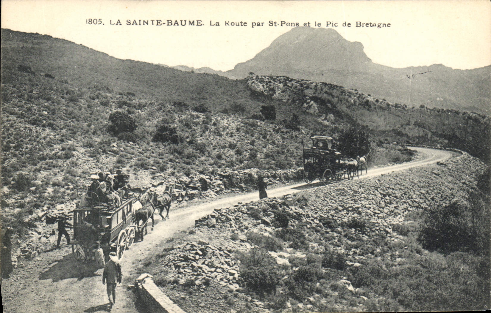 La Sainte-Baume — La Route par St-Pons et le Pic de Bretagne — Ateliers de Phototypie Vucende, Marseille