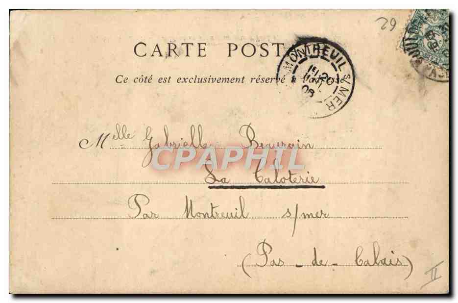 Tarjeta postal antigua Barco Paquebot Boulogne sur Mer El vaporero La Duchesse D'York — Reverso
