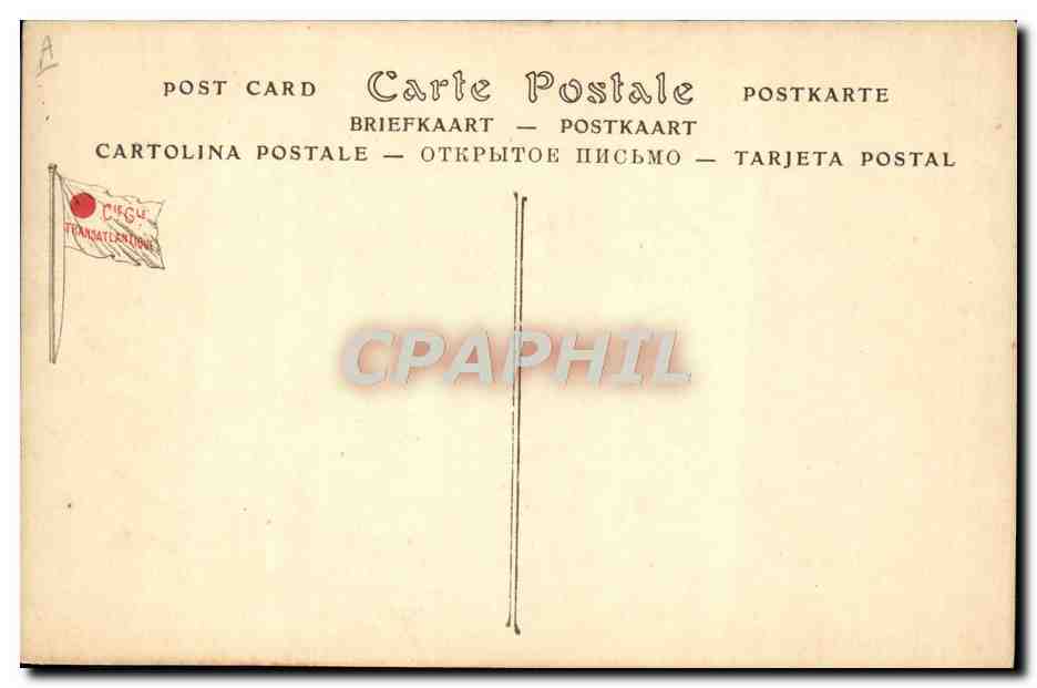 Paquebot-Poste Duc d'Aumale — Compagnie Générale Transatlantique — Services Postaux de la Méditerranée — Verso