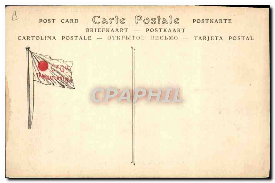 Paquebot « Duc d'Aumale » — Compagnie Générale Transatlantique — Ligne Marsella a Orán — Reverso