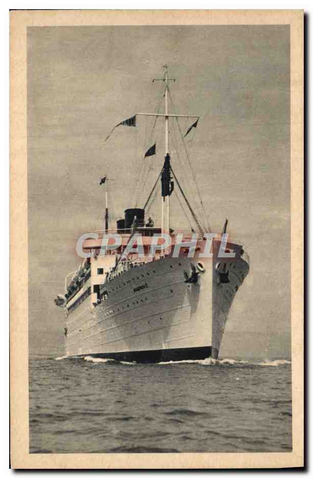 CPA Bateau Paquebot Compagnie de Navigation Mixte Paquet Marseille Djenne