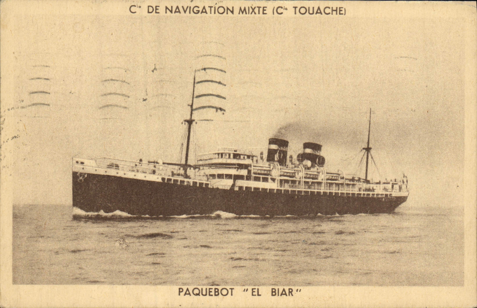 Paquebot "El Biar" — Cie de Navigation Mixte (Cie Touache) — éditeur non identifié