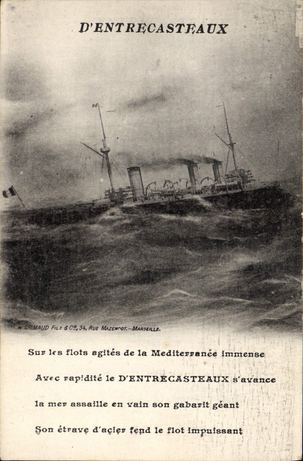 CPA Bateau Paquebot D'Entrecasteaux