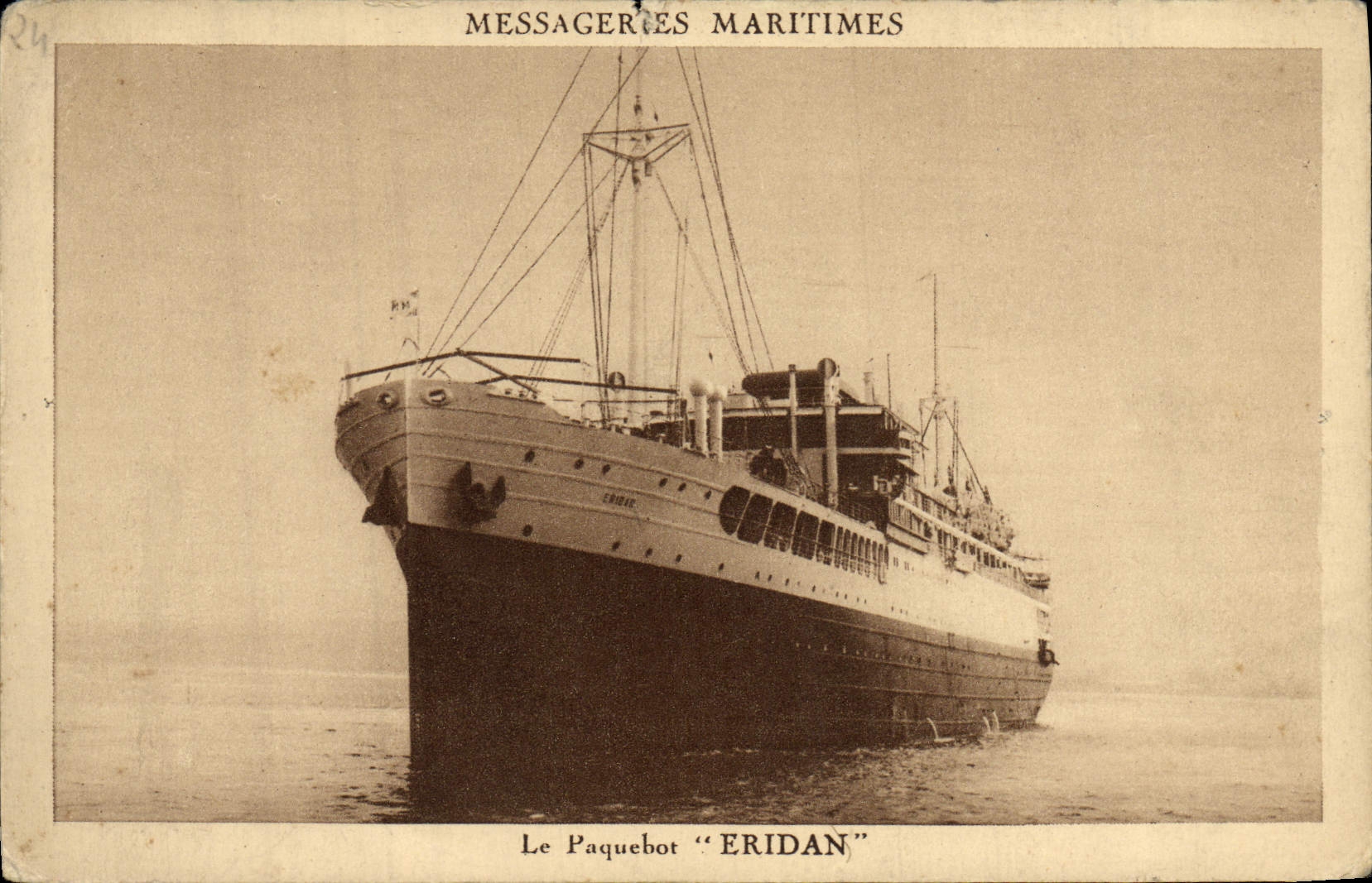 CPA Bateau Paquebot Eridan Messageries Maritimes