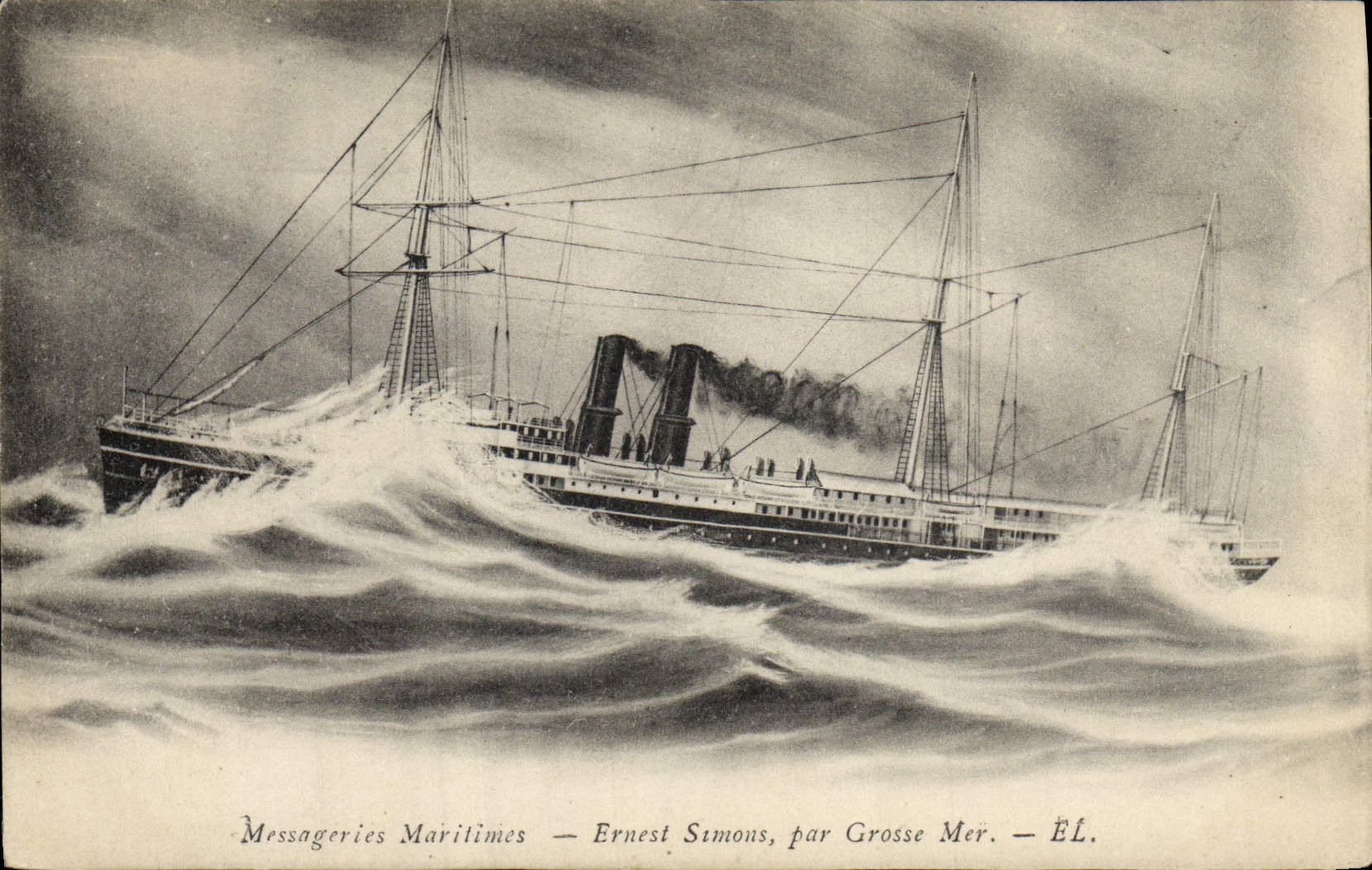 Ernest Simons — Messageries Maritimes — par Grosse Mer — ÉL.