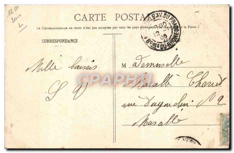 Diciembre — Calendario de santos — Fototipo A. BERGENET & CIE, Mâcon — Reverso