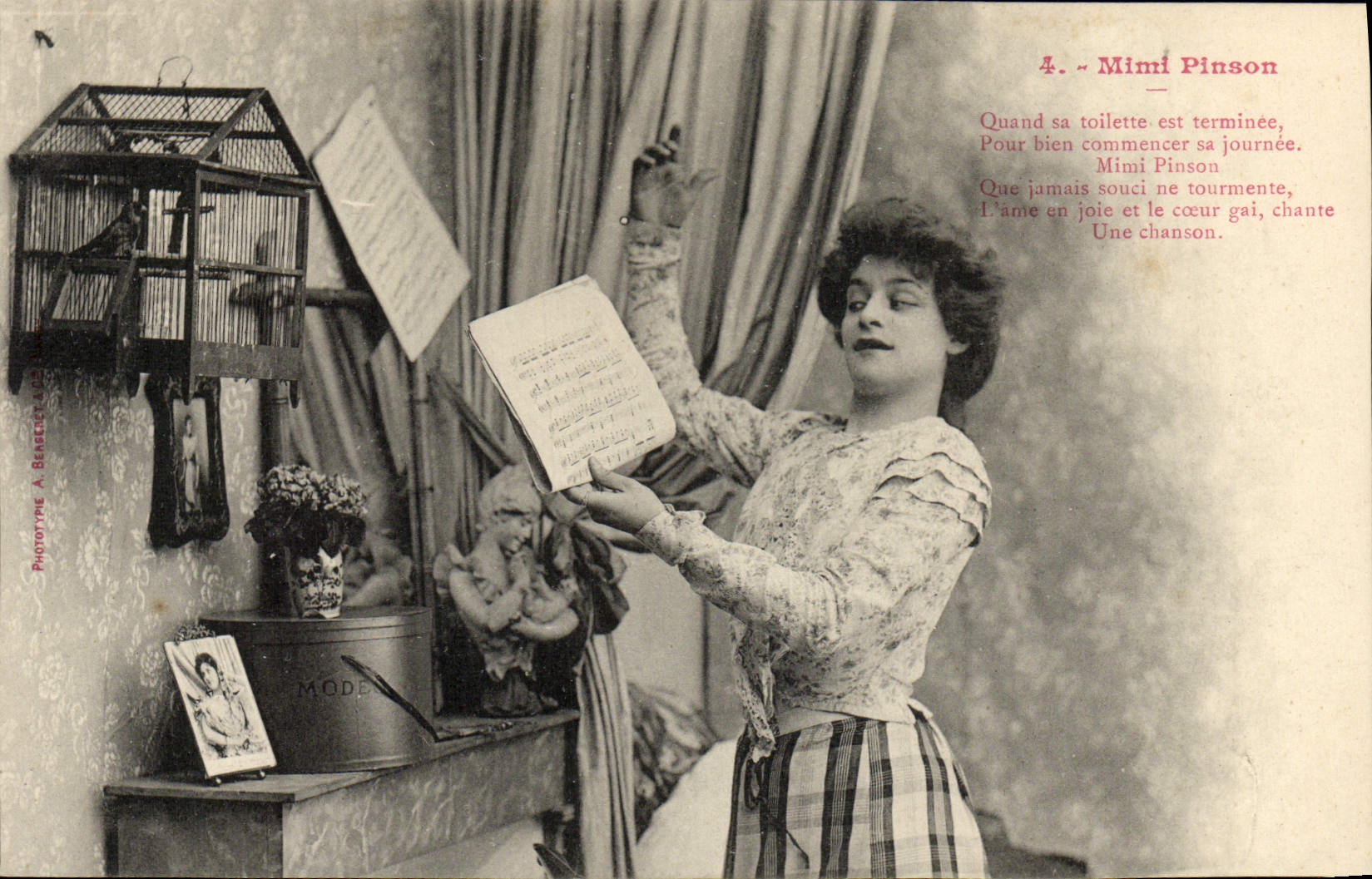 Mimi Pinson — cantante — Fototipo A. Bénezech