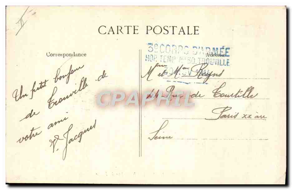 Deauville — Sur la Plage — Éditeur B.D. n°15 — Reverso