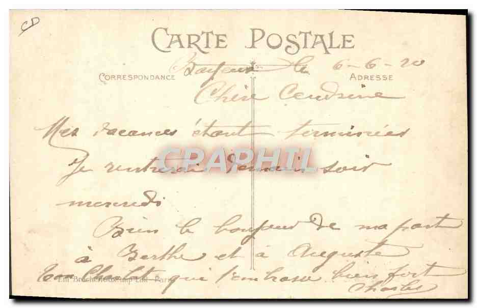 CPA Ane Mule Normandie Servante sur sa bourrique — Rückseite