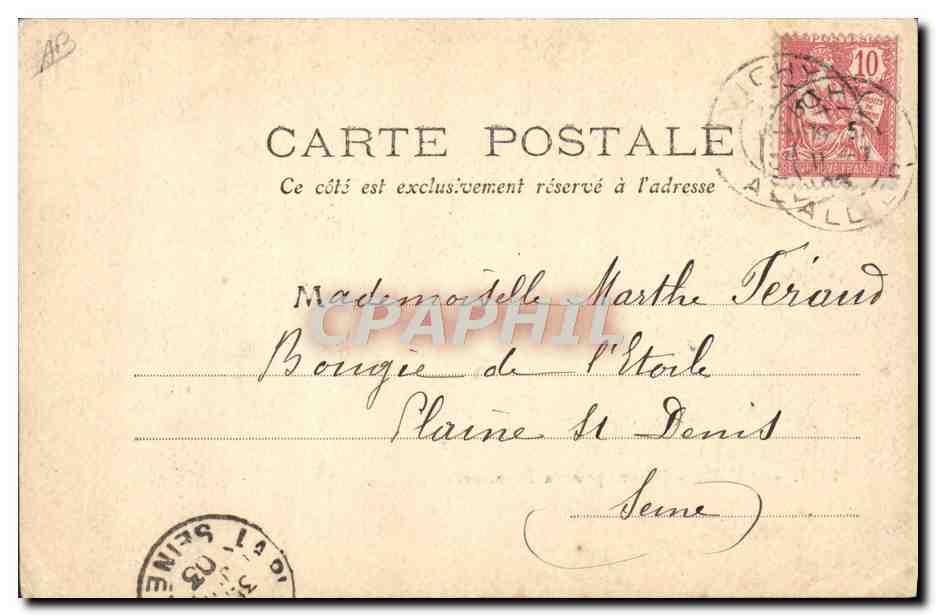 CPA Ane Mule Vichy Depart pour la promenade Enfants — Rückseite