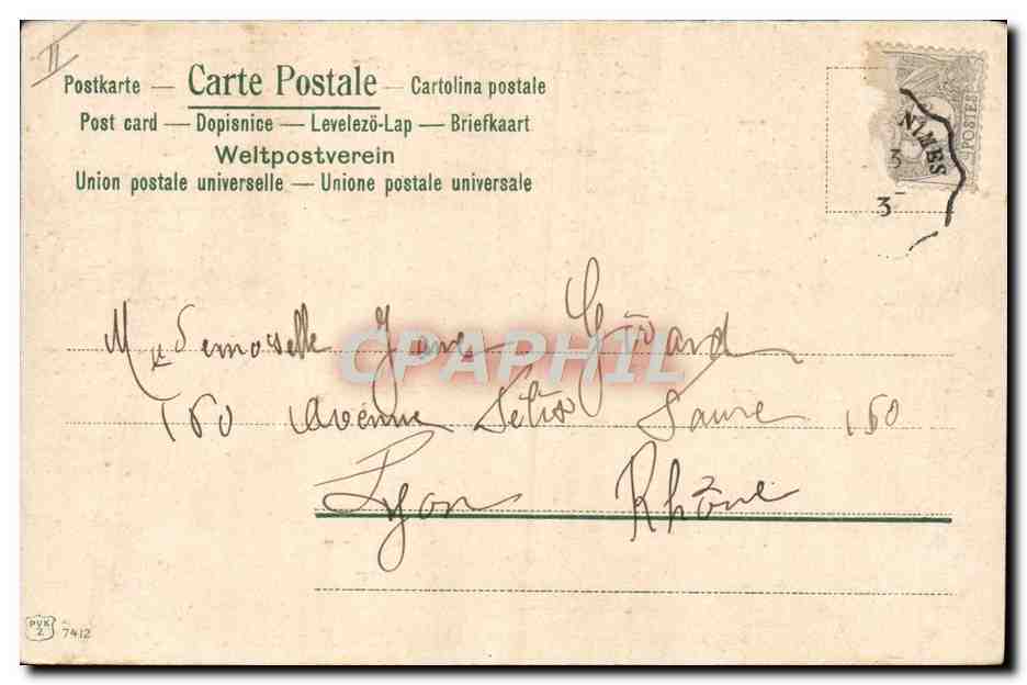 CPA Ane Mule Enfants  — Rückseite