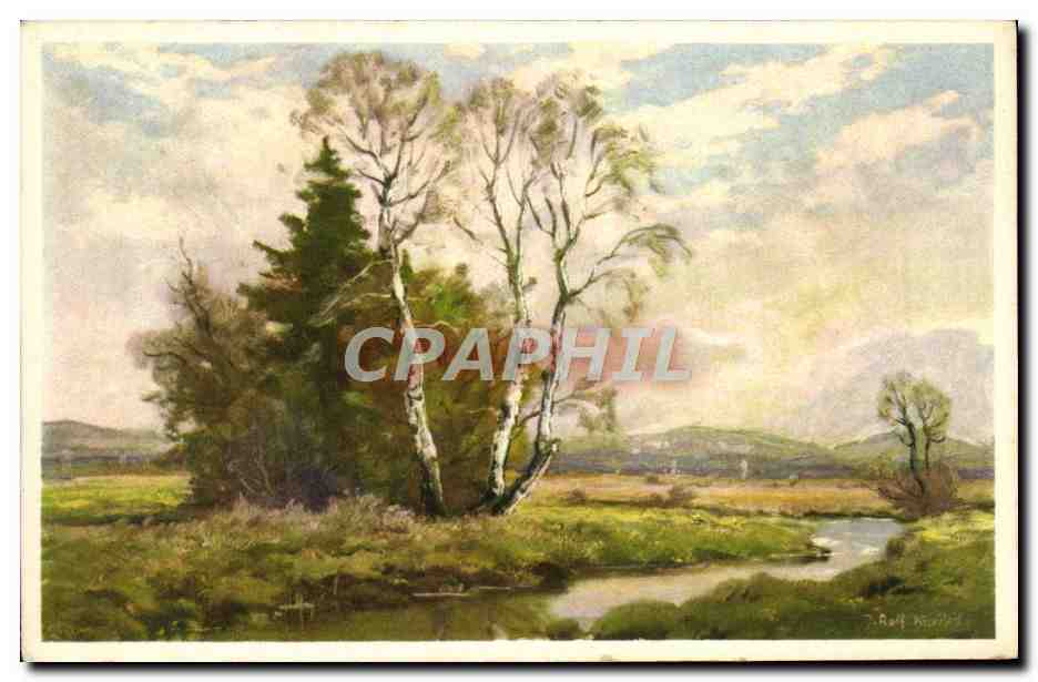 CPA Fantaisie Illustrateur Paysage Foret 