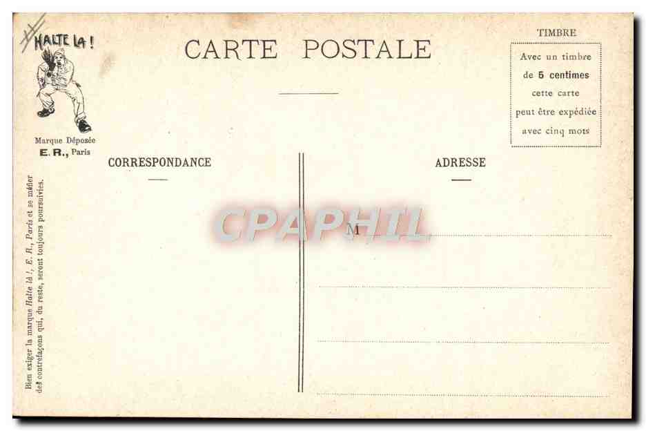 Au remplissage des Paillasses — Scènes Militaires — E.R. Paris, n° 14.877 — Reverso