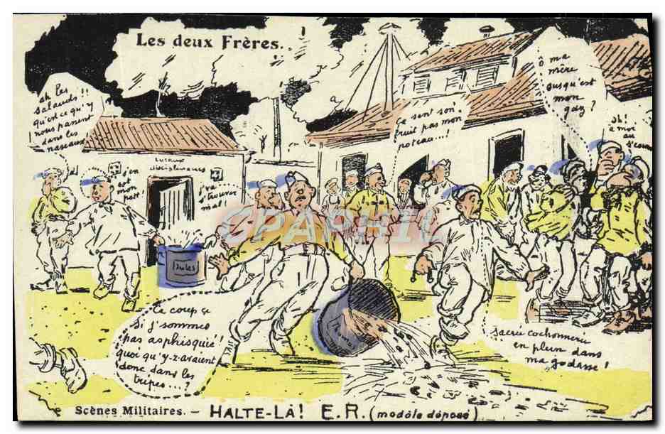 Les deux Frères — Scènes Militaires — HALTE-LÀ! E.R. (modèle déposé)
