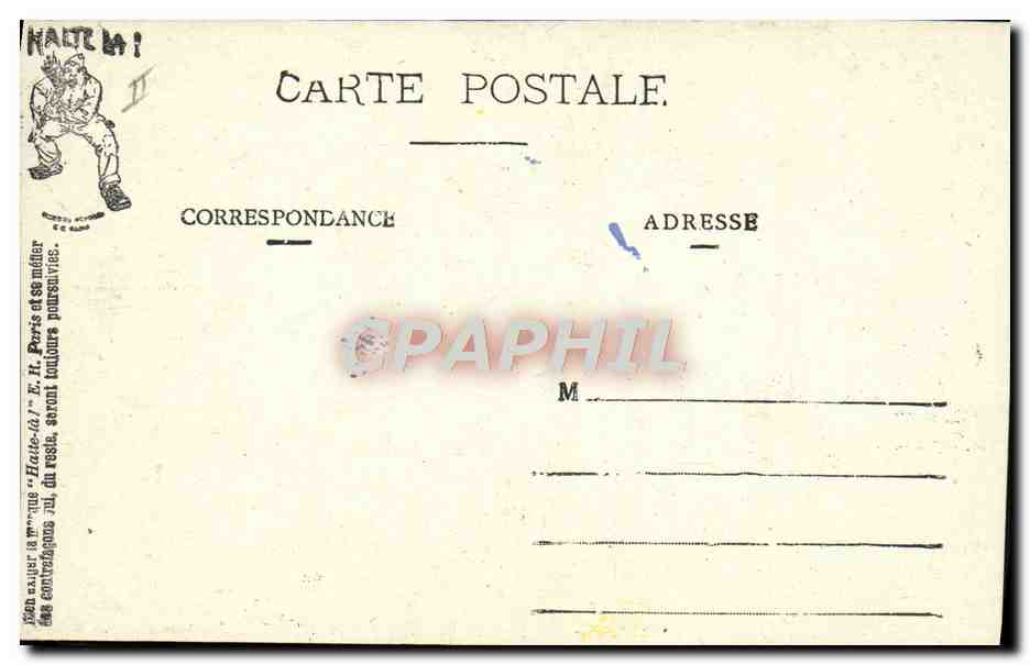 Les deux Frères — Scènes Militaires — HALTE-LÀ! E.R. (modèle déposé) — Verso