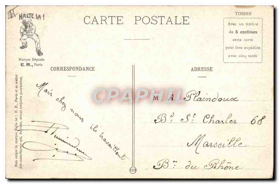 Militärsprüche — 69 — E.R., Paris Modell — Rückseite