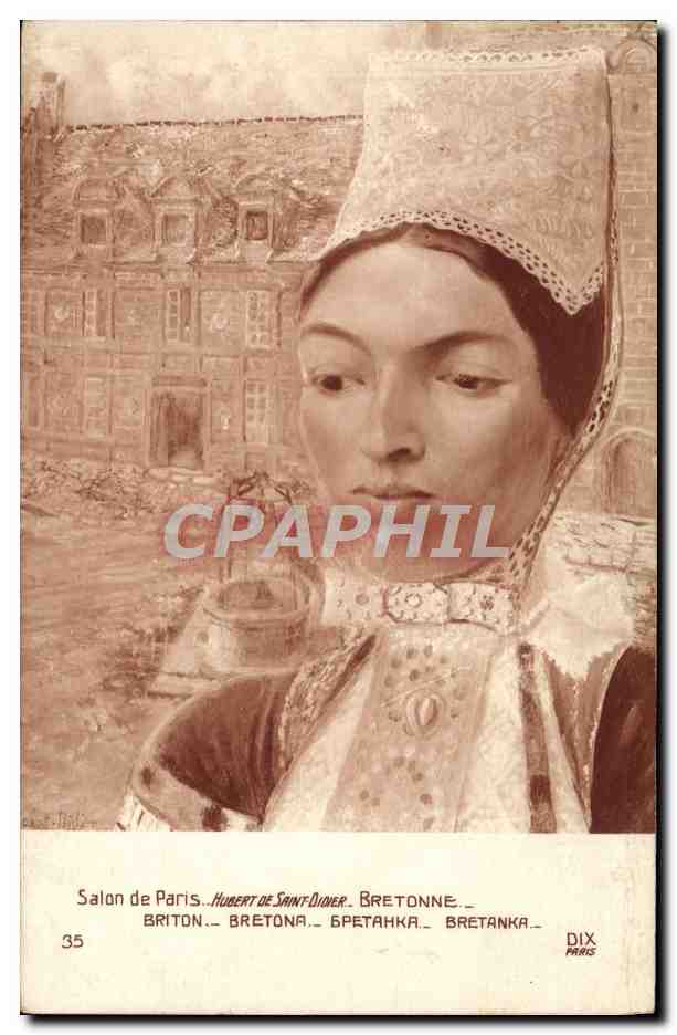 CPA Folklore Salon de Paris Hubert de Saint Didier Bretonne 