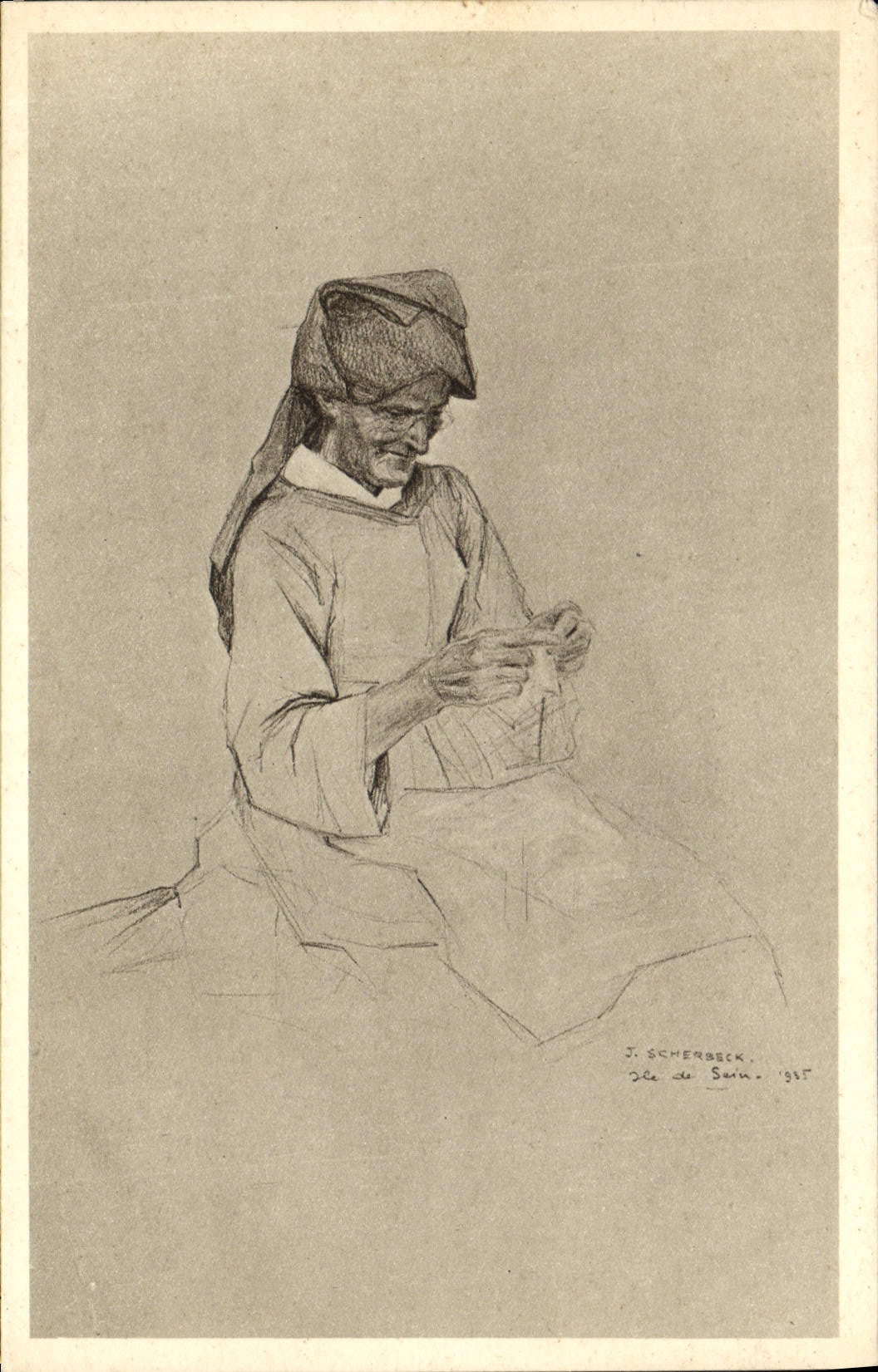 CPA Folklore Tetes de Bretagne