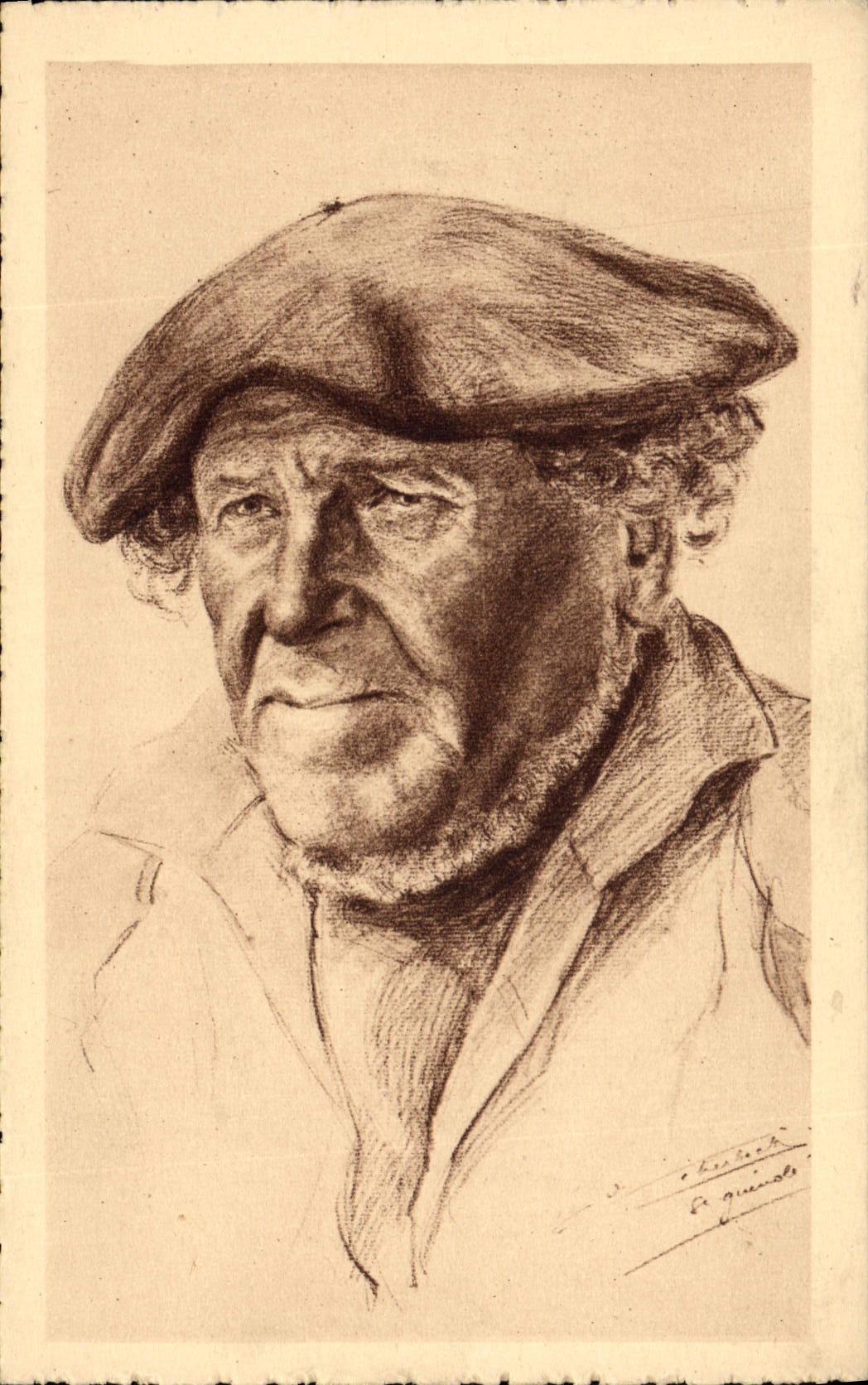 CPA Folklore Tetes de Bretagne