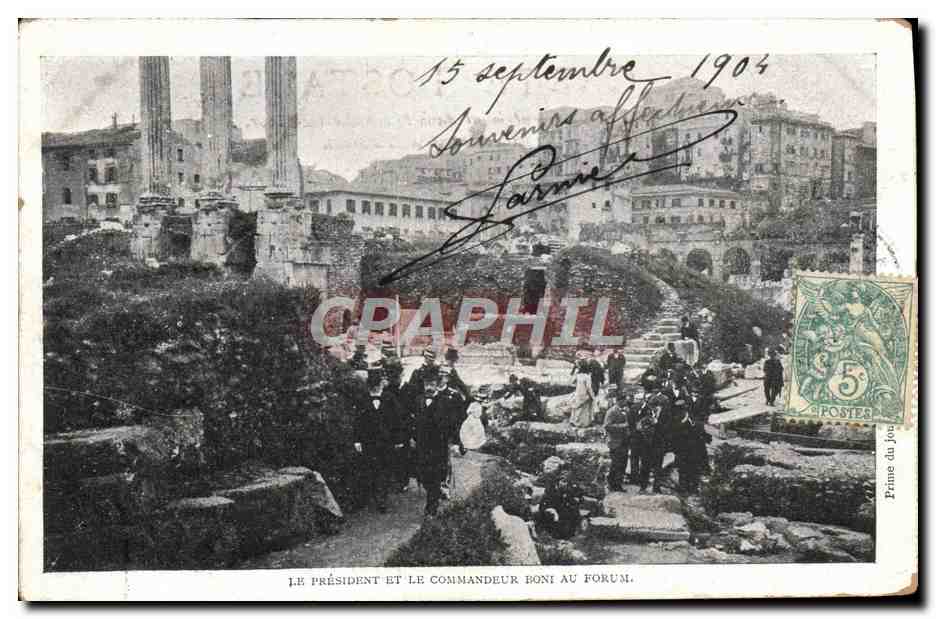 Le Président et le Commandeur Boni au Forum — Rome — éditeur impr. Crédi, Corbeil