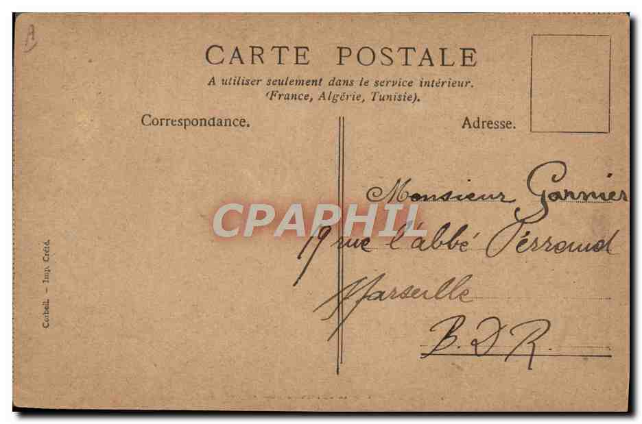 Le Président et le Commandeur Boni au Forum — Rome — éditeur impr. Crédi, Corbeil — Verso