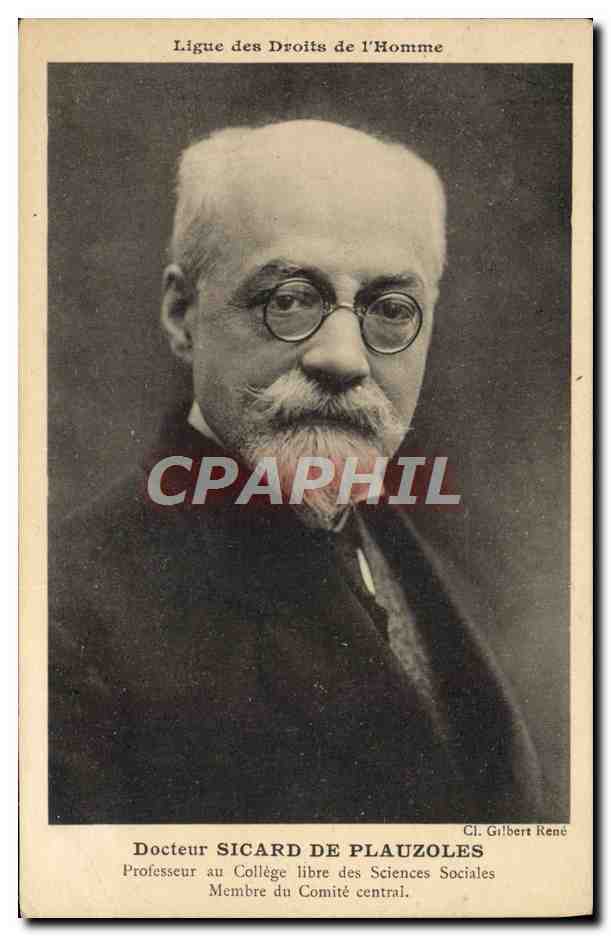 CPA Ligue des Droits de l'homme Docteur Sicard de Plauzoles 