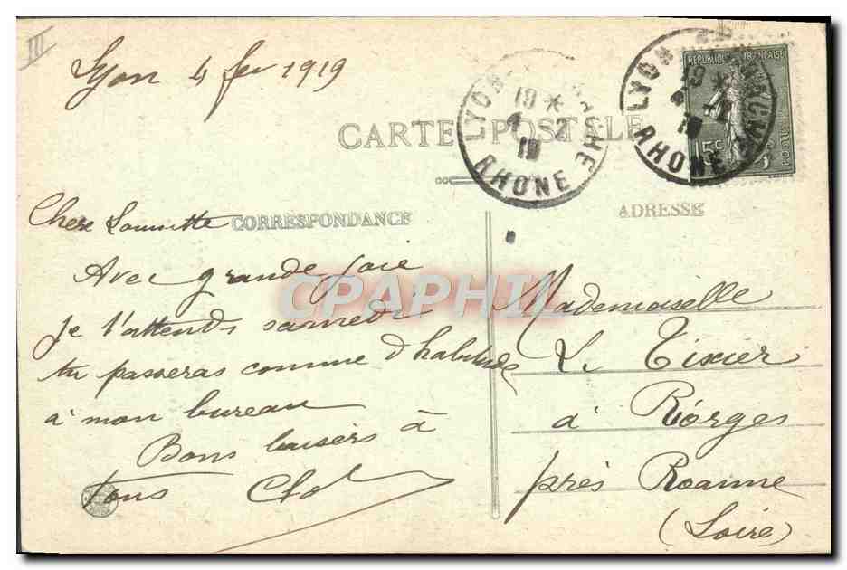 Woodrow Wilson — Président des États-Unis — 12 Décembre 1918 — Verso