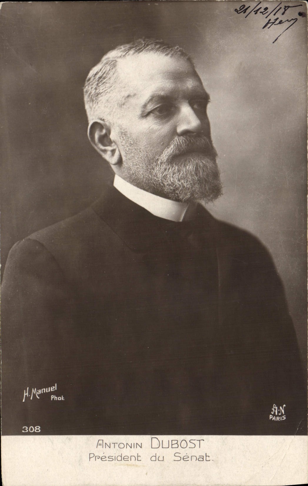 Antonin Dubost — Président du Sénat — H. Manuel Phot. N° 308