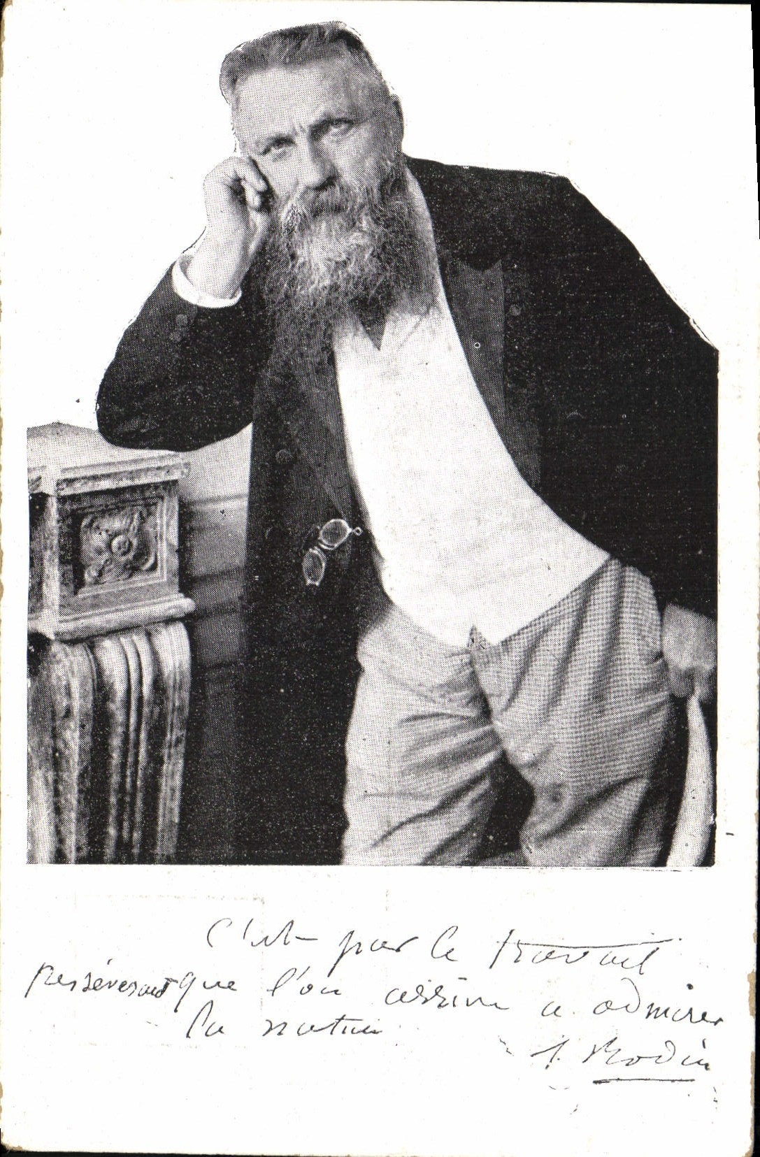 Portrait d'homme barbu — éditeur J. Roda, n° de série non visible