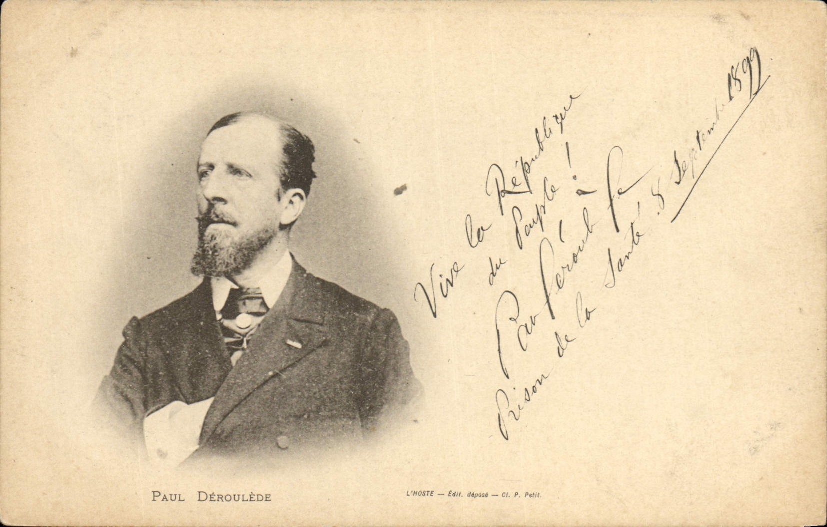 Paul Déroulède — portrait politique — L'HOSTE, dépôt, Cl. P. Petit