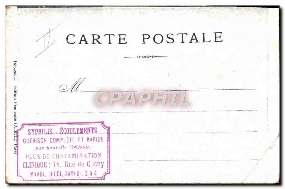 CPA Brisson Gombes Pelletan Amiral Bienaime Rochefort  — Rückseite