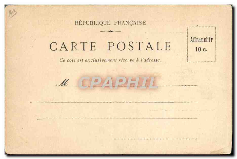 Paul Déroulède — Prison de la Santé — 1899 — Carte postale du Drapeau — Reverso