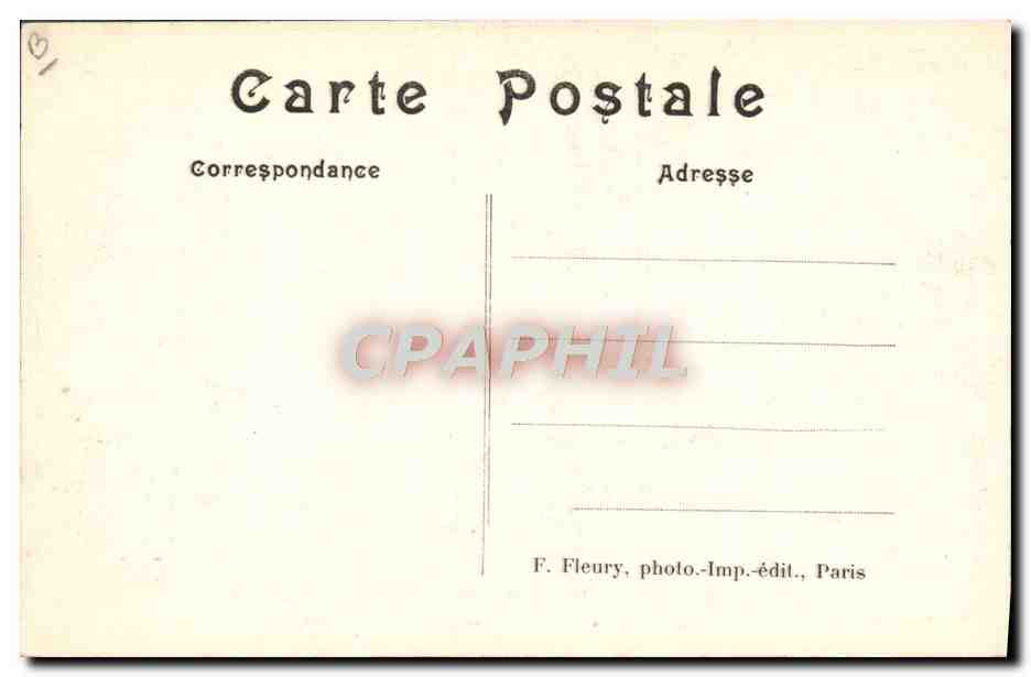 Congrès de Versailles — Salle du Congrès pendant la séance du 17 janvier 1913 — F. F. Paris — Verso