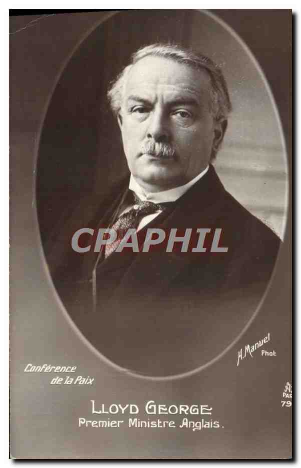 CPA Conference de la Paix Lloyd George Premier Ministre Anglais 