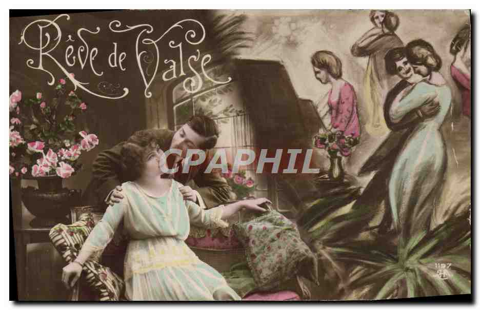 CPA Danse Reve de valse 