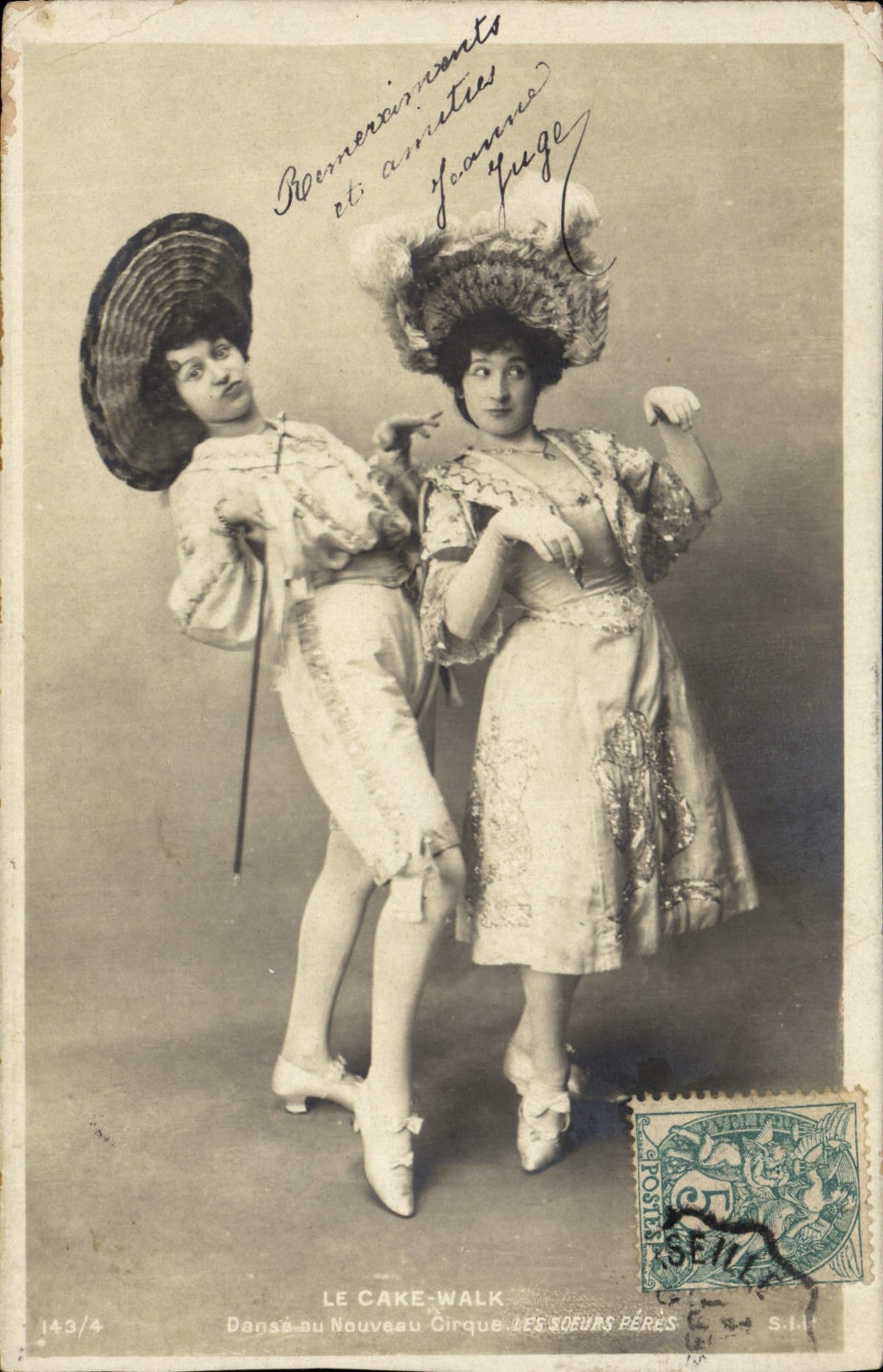 CPA Danse le Cake Walk Danse au nouveau cirque Les Soeurs Peres
