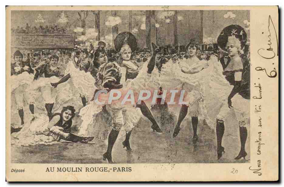 CPA Danse Au Moulin Rouge Paris French Cancan