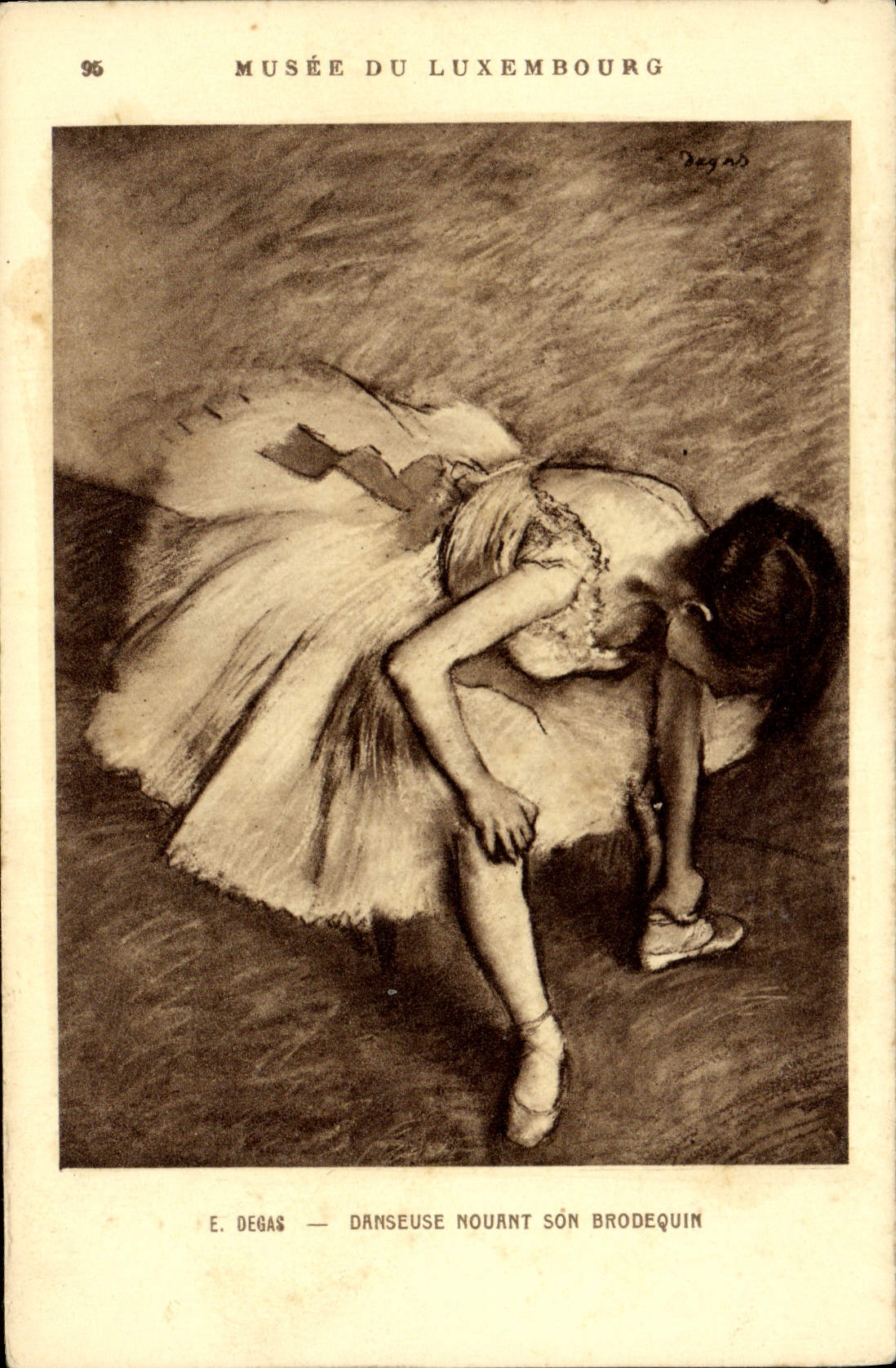 CPA Danse Paris Musee du Luxembourg Degas Danseuse nouant son brodequin