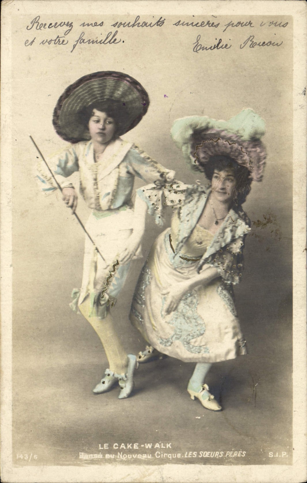 CPA Danse le Cake Walk Danse au nouveau cirque Les Soeurs Peres