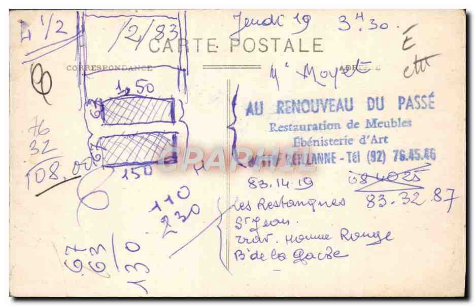 CPA Syndicat du Largue et de l'encreme Battage electrique  — Rückseite