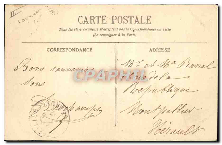 CPA Montargis La grande ecluse Peche Pecheur  — Rückseite